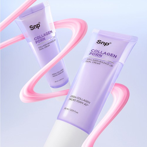 Snp 콜라겐 PDRN 판테놀 바운스업 속광 듀얼 수분크림 60ml, 2개