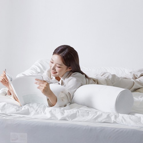 하우스터 천연 라텍스 바디필로우 원형 죽부인 대형 롱쿠션 안고자는 긴베개 100cm