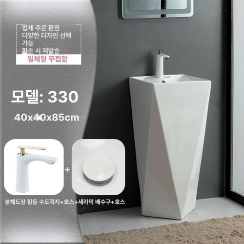 기둥세면대 카페 리조트 화장실 손씻기 세면기 인테리어