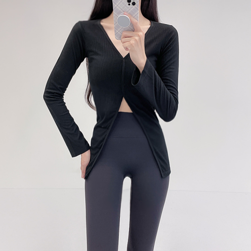 로라벨 바온 필라테스복 요가복 필라테스 상의 옷 커버업 운동복 탑 빅사이즈 요가 긴팔