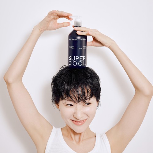 멘톨로지 슈퍼 쿨 탈모 두피 열 쿨링 임산부 미용실 전용 지성 각질 샴푸 페퍼민트, 495ml, 1개
