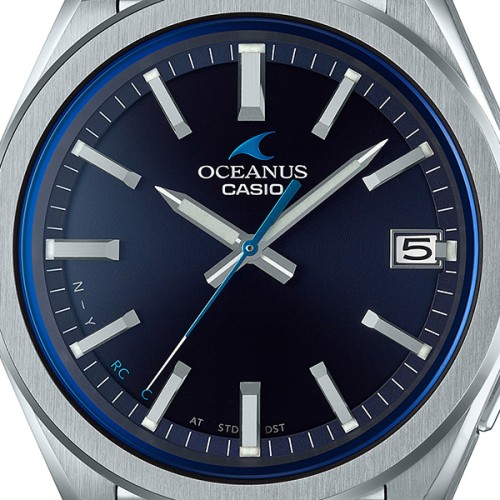 카시오 CASIO 오셔너스 스틸 블루투스 남성 메탈 밴드 손목 시계 OCW-T200S
