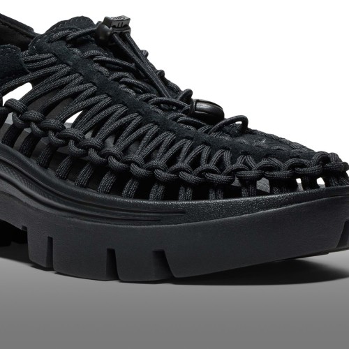 킨 KEEN 유니크 PLT 유니섹스 플랫폼 스트랩 샌들 블랙, 280