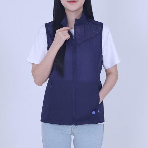 여성 봄 아노락조끼 바스락 바람막이 얇은 경량 시스루 베스트