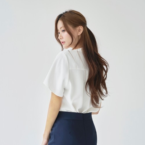 브이넥블라우스 루즈핏블라우스 V넥블라우스 [차르르]