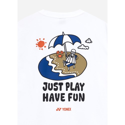 요넥스 251TS041U 배드민턴 오버핏 반팔 티셔츠 남녀공용 화이트 85