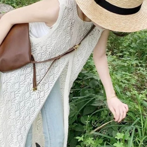 시스루 여성 롱 조끼 민소매 여성 롱 베스트 데일리 여름