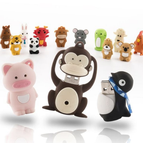 귀여운 동물 usb 메모리 실리콘 usb 메모리 16기가 선물용 휴대용