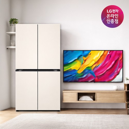 LG 디오스 오브제컬렉션 매직스페이스 냉장고 + LG QNED AI TV (T876MEE111 + 75QNED75AEA)