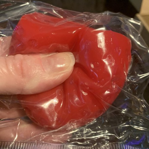 왕딸기 말랑이 지퍼팩 키링 힐링템 스퀴시 볼 주물럭 쫀득한 손장난감 스트레스볼 모찌 해소