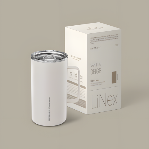 세척 편한 보온 보냉 사무실에서 쓰기 좋은 손잡이 리유저블 텀블러 700ml, 바닐라베이지